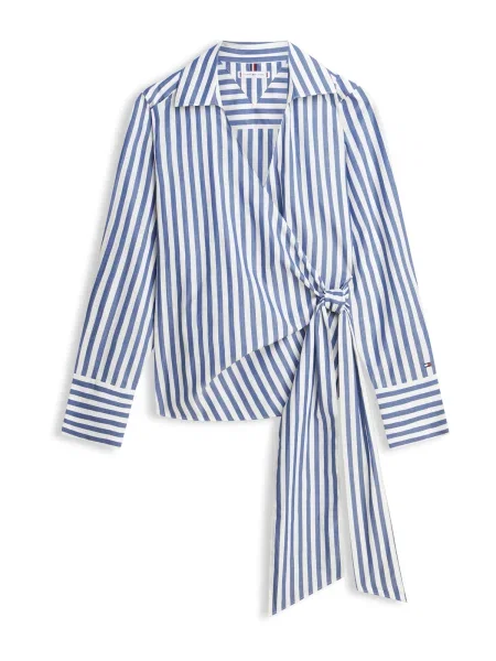 TOMMY HILFIGER Bluză marin / alb albastru