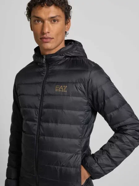 Kompaktowa kurtka puchowa Emporio Armani Ea7 czarna