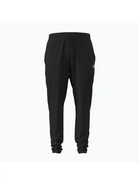 Pantaloni pentru bărbați Under Armour Flex Fleece Tapered Pants ultimate black/white alb