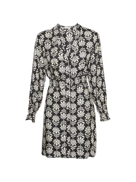 Rochie mini Sandro cu model floral cu imagine negru