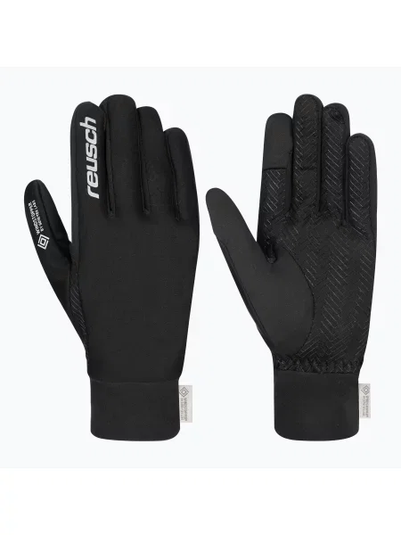 Mănuși pentru bărbați Reusch Karayel Windstopper Touch-Tec black/silver negru