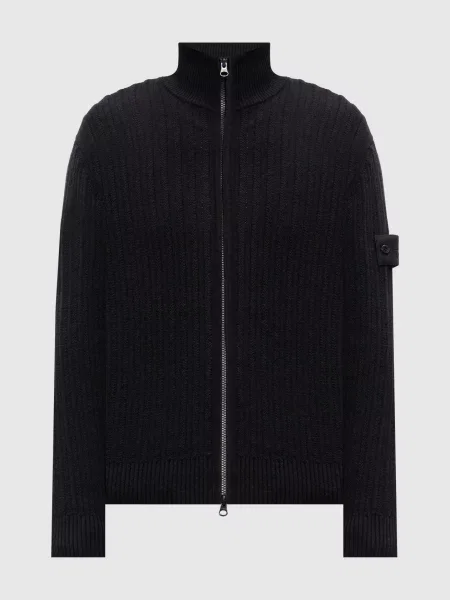 Кардиган з вовни та кашеміру Stone Island синій