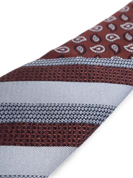 Γραβάτα Etro με σχέδιο paisley καφέ
