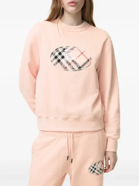 Hanorac Burberry în carouri roz