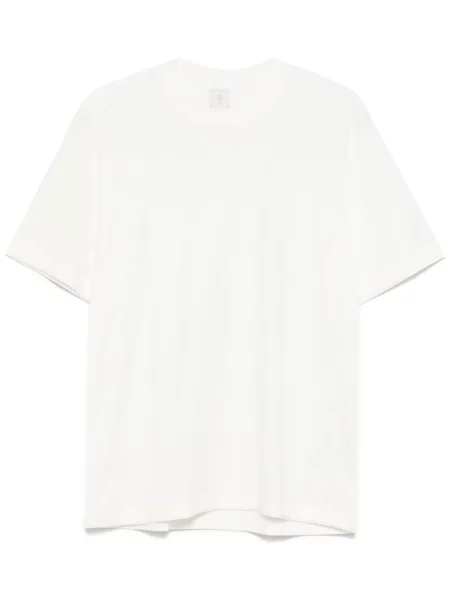 Tricou Eleventy din jerseu alb