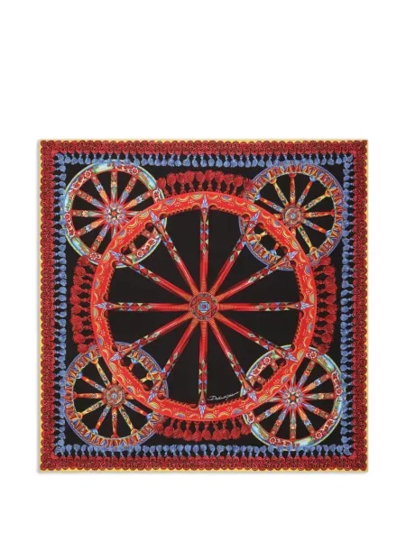 Fular Dolce & Gabbana de mătase cu imagine negru