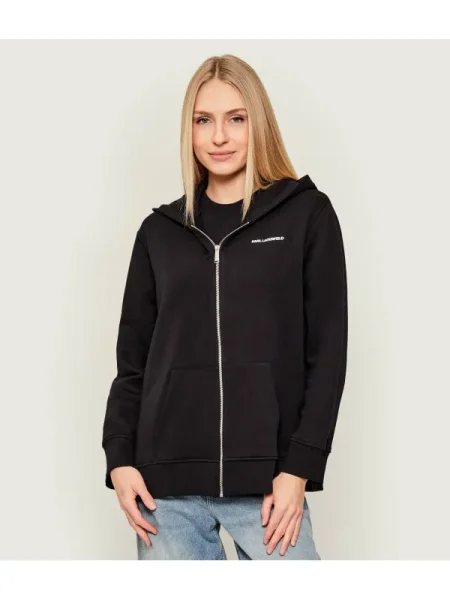 Karl Lagerfeld Hanorac Snow leo | Oversize fit negru