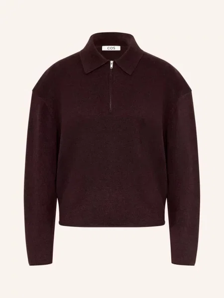 Cos Dzianinowa Koszulka Polo rot