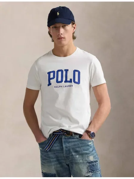 POLO RALPH LAUREN Tricou | Custom slim fit alb