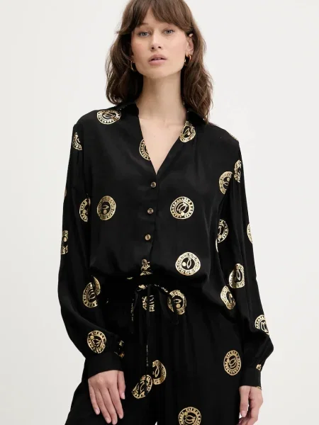 Never Fully Dressed cămașă cu guler clasic relaxed negru