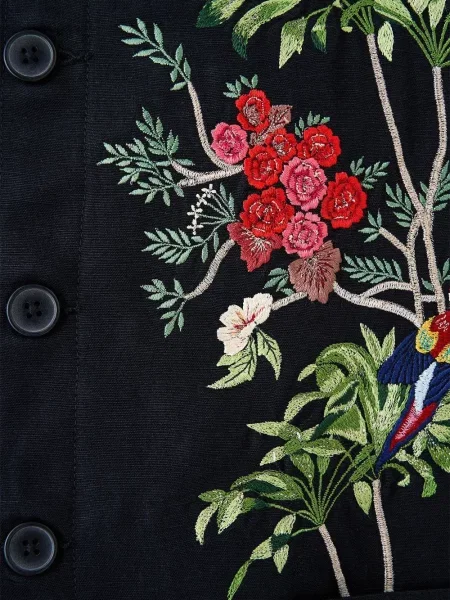 Květinová bunda Camilla černá