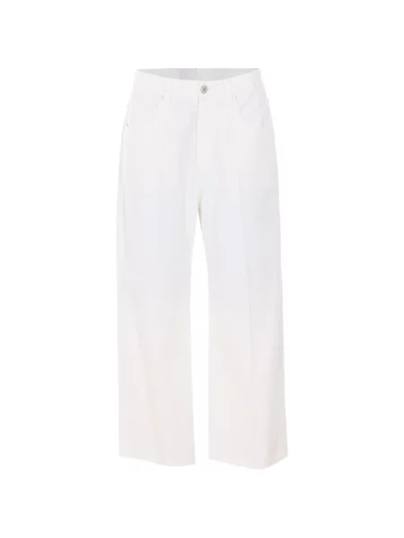 Pantaloni Brunello Cucinelli cu 5 buzunare alb