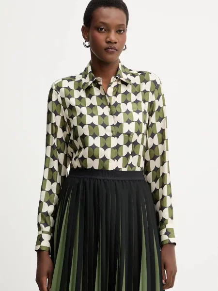 Svilena srajca Weekend Max Mara RIVE zelena