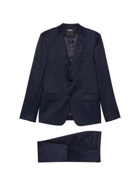 Costum Zegna cu rever albastru