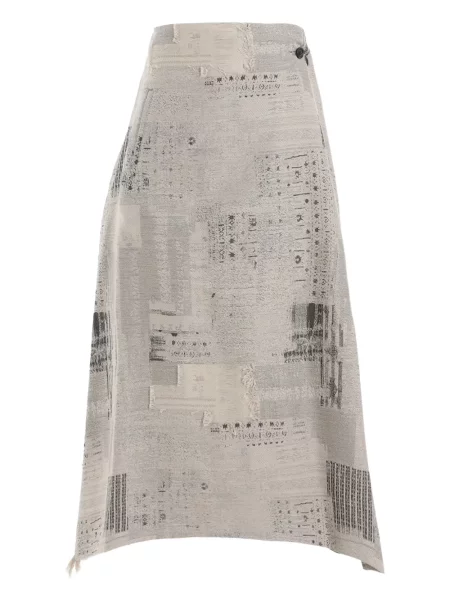 Spódnica midi Ys z frędzli do kolan