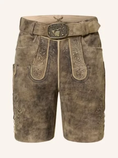 Spieth & Wensky Kožené Kalhoty Herford hnědá