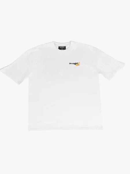 Dropsize Tričko zelená / oranžová / černá bílá