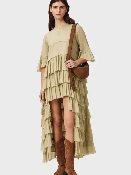 Сукня Allsaints оливкова