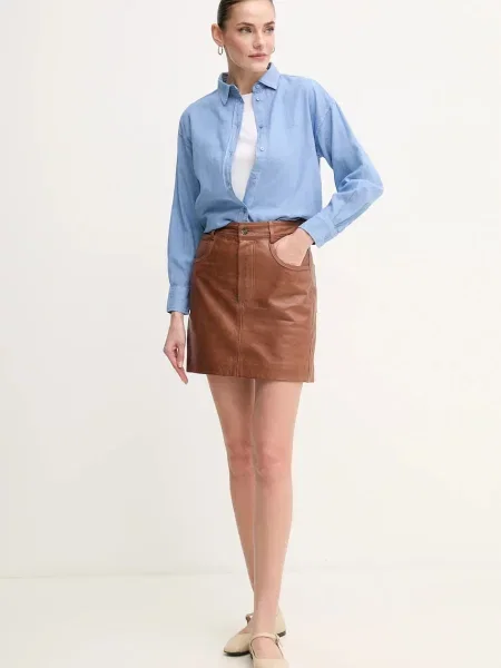 Сорочка з льону Pepe Jeans CHIPPER relaxed класичний комір