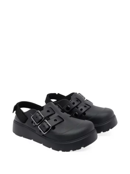 Papuci tip mules Crocs cu cataramă negru