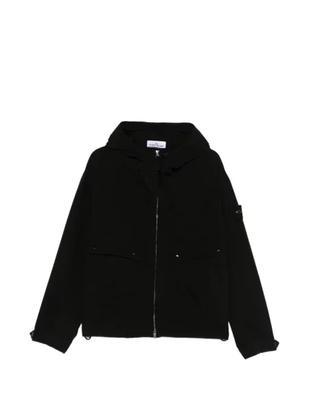 Яке с качулка Stone Island с качулка камъни черно