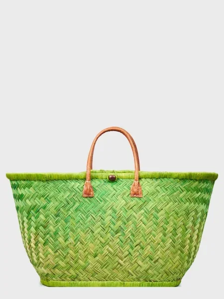 Le Comptoir de la plage Aravola Пляжна сумка Солома зелений