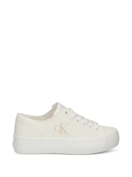 Sneakerși Calvin Klein cu autograf alb