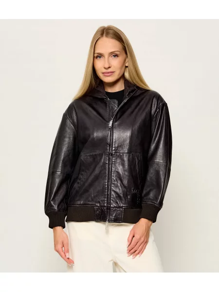 MAX&Co. Geacă de piele Mcogelo | Relaxed fit negru