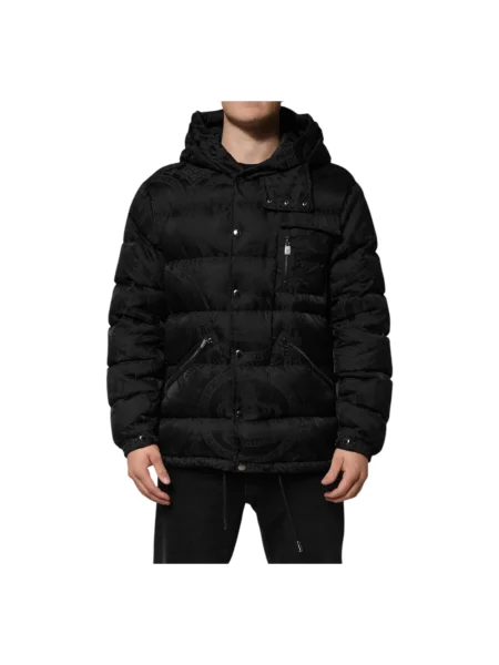 Kurtka puchowa Dolce And Gabbana z kapturem czarna