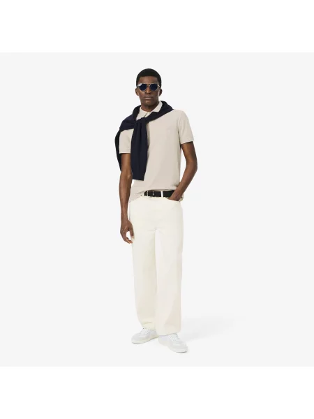 Lacoste Koszulka Polo Paryż Regular Fit beżowa