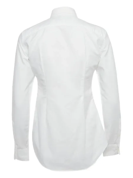 Koszula Polo Ralph Lauren koronkowa w kratkę z okrągłym dekoltem biała