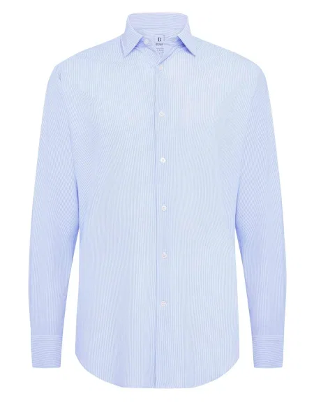 Boggi Milano Radna košulja svijetloplava bijela