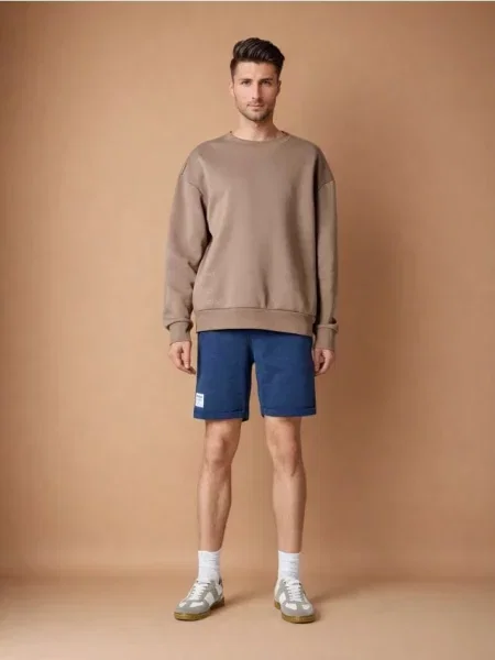 Sinsay Teplákové kraťasy námořnická modrá