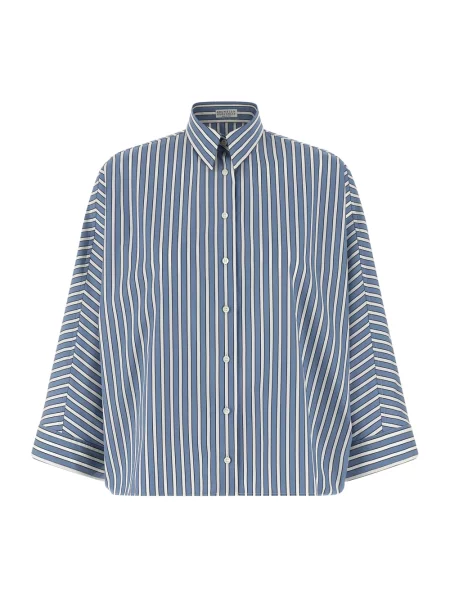 Koszula Brunello Cucinelli w paski niebieska