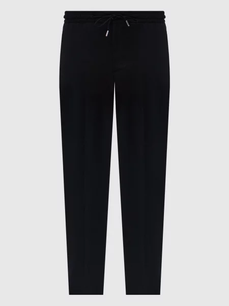 Штани з вовни та кашеміру Bertolo Cashmere чорні