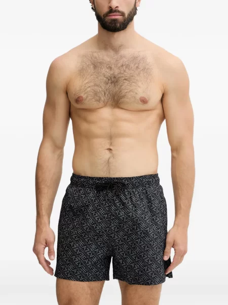 Slip de baie Ea7 Emporio Armani cu imagine cu cordon negru