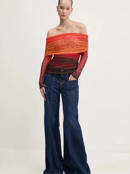 Блузка Never Fully Dressed Ombre Anastasia візерунок помаранчевий