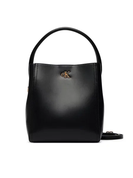 Τσάντα Calvin Klein Ck Bucket With Strap μαύρο