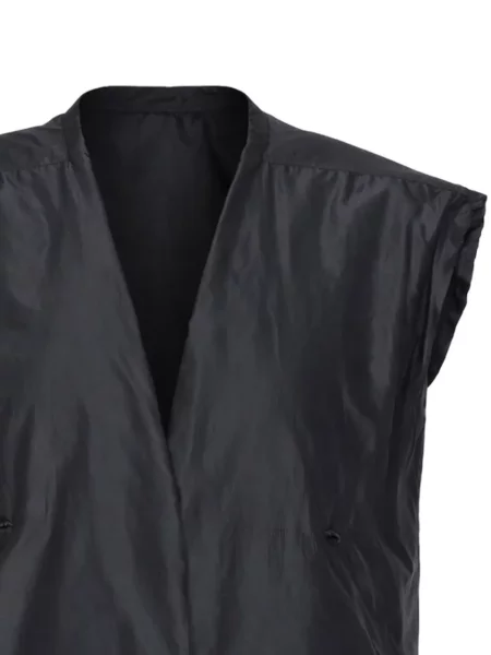Geacă Rick Owens cu decolteu în V negru