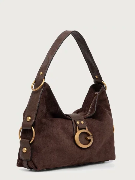 Geanta hobo Guess din piele maro