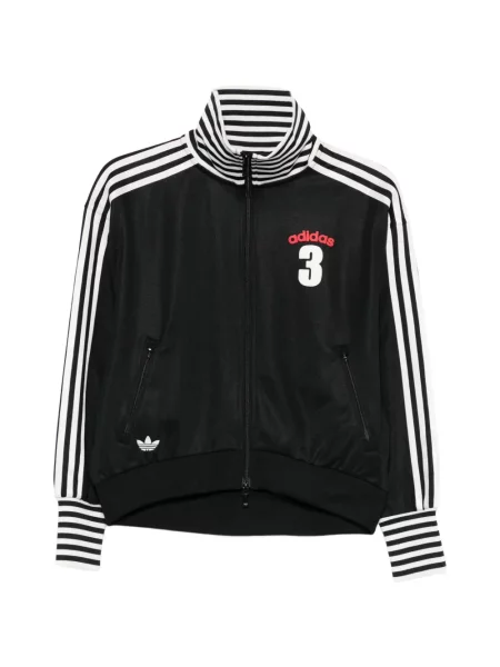 Kardigan Adidas z autografem do biegania w kratkę czerwony