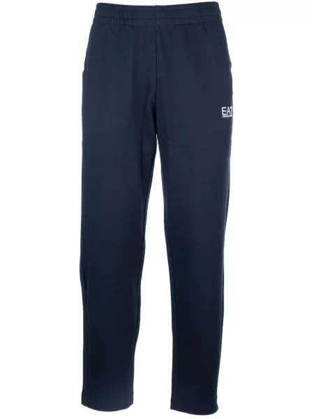 Pantaloni Ea7 Emporio Armani alergare albastru