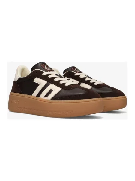 Sneakersy Back70 skórzane brązowe