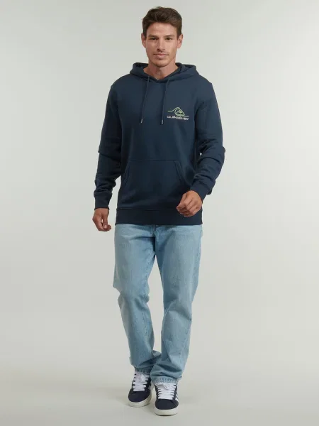 Hanorac cu glugă Quiksilver albastru