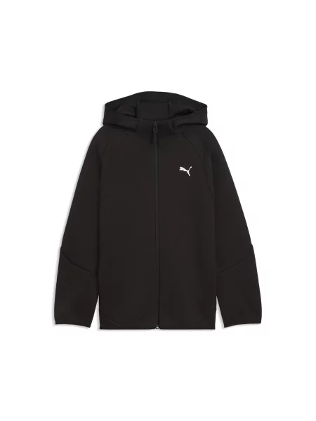 PUMA Młodzieżowa bluza Evostripe z kapturem zapinana na Akcesoria czarny