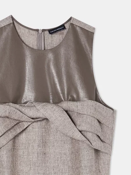 Платье мини Emporio Armani бежевое