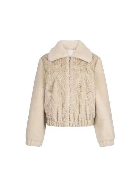 Liu Jo Kurtki Kobieta S Giaccone Sintetico Natural beżowy