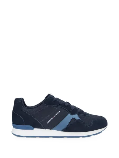 Sneakerși Tommy Hilfiger din piele de căprioară albastru