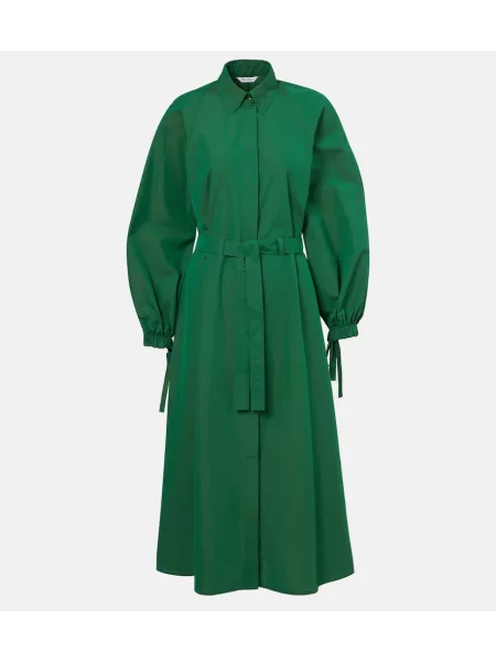 Rochie tip cămașă Max Mara de costum verde