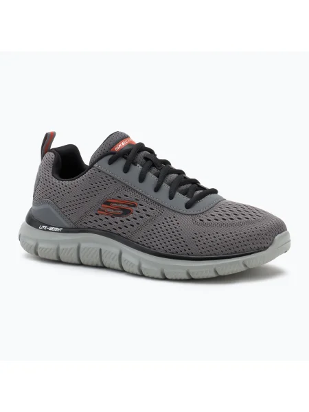 Pánske topánky Skechers Track Leshur charcoal/orange sivá